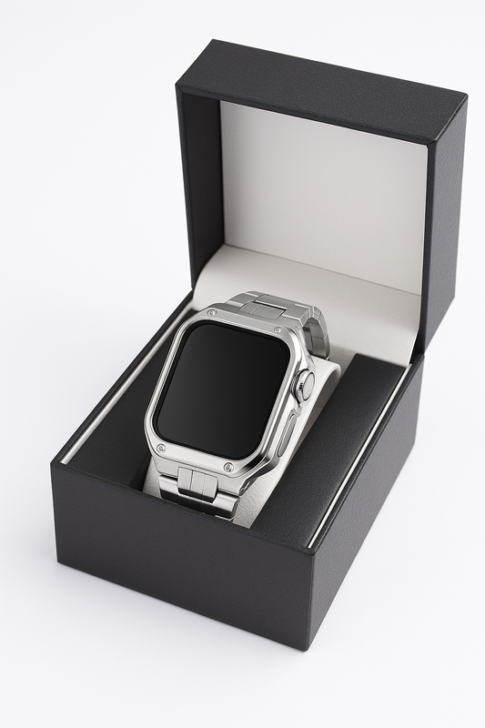 TitanEdge Prestige Set – Titanium Band & Case for Apple Watch with Signature Display Box